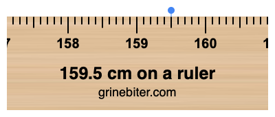 159.5 cm on a ruler Where is 159.5 centimeters on a ruler