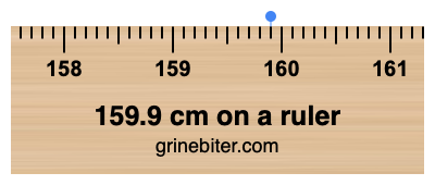 159.9 cm on a ruler Where is 159.9 centimeters on a ruler