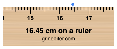 16.45 cm on a ruler Where is 16.45 centimeters on a ruler