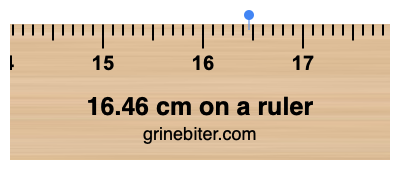 16.46 cm on a ruler Where is 16.46 centimeters on a ruler