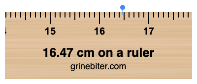 16.47 cm on a ruler Where is 16.47 centimeters on a ruler