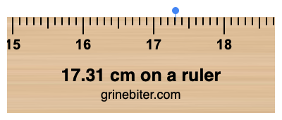 Where is 17.31 centimeters on a ruler