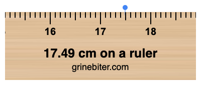 Where is 17.49 centimeters on a ruler