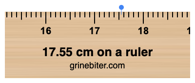 Where is 17.55 centimeters on a ruler