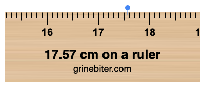 Where is 17.57 centimeters on a ruler