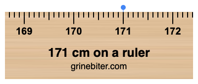 171 cm on a ruler Where is 171 centimeters on a ruler