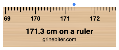 171.3 cm on a ruler Where is 171.3 centimeters on a ruler