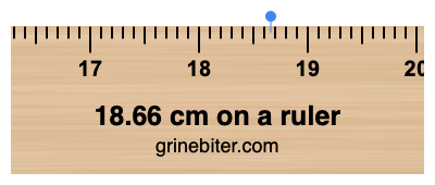 Where is 18.66 centimeters on a ruler