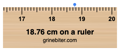 Where is 18.76 centimeters on a ruler