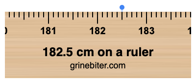 182.5 cm on a ruler Where is 182.5 centimeters on a ruler