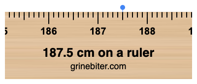 Where is 187.5 centimeters on a ruler