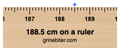 188.5 cm on a ruler Where is 188.5 centimeters on a ruler