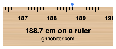 188.7 cm on a ruler Where is 188.7 centimeters on a ruler