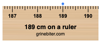 189 cm on a ruler Where is 189 centimeters on a ruler