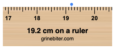 19.2 cm on a ruler Where is 19.2 centimeters on a ruler