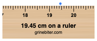 19.45 cm on a ruler Where is 19.45 centimeters on a ruler