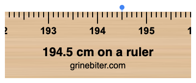 194.5 cm on a ruler Where is 194.5 centimeters on a ruler