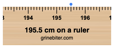 195.5 cm on a ruler Where is 195.5 centimeters on a ruler
