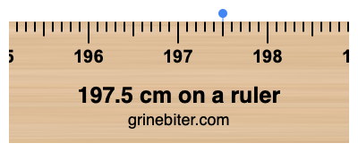 197.5 cm on a ruler Where is 197.5 centimeters on a ruler