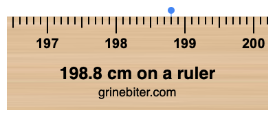 198.8 cm on a ruler Where is 198.8 centimeters on a ruler