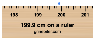 199.9 cm on a ruler Where is 199.9 centimeters on a ruler