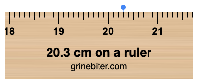 20.3 cm on a ruler Where is 20.3 centimeters on a ruler