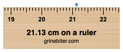 21.13 cm on a ruler Where is 21.13 centimeters on a ruler