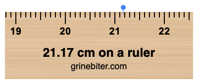 21.17 cm on a ruler Where is 21.17 centimeters on a ruler