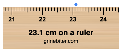 Where is 23.1 centimeters on a ruler