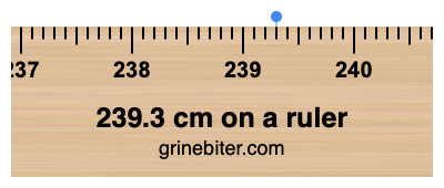 239.3 cm on a ruler Where is 239.3 centimeters on a ruler