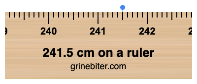 241.5 cm on a ruler Where is 241.5 centimeters on a ruler
