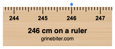 246 cm on a ruler Where is 246 centimeters on a ruler