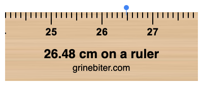 26.48 cm on a ruler Where is 26.48 centimeters on a ruler