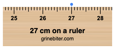27 cm on a ruler Where is 27 centimeters on a ruler