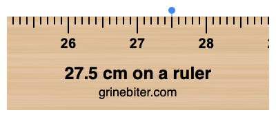 Where is 27.5 centimeters on a ruler