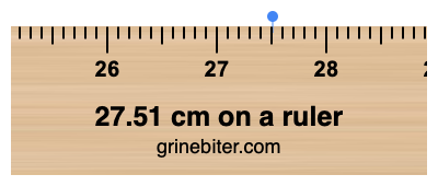 Where is 27.51 centimeters on a ruler