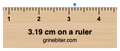 Where is 3.19 centimeters on a ruler