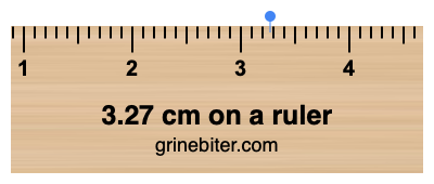 Where is 3.27 centimeters on a ruler