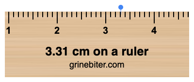 Where is 3.31 centimeters on a ruler