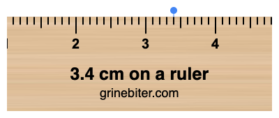 3.4 inches on a outlet ruler