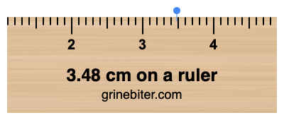 Where is 3.48 centimeters on a ruler