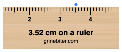 Where is 3.52 centimeters on a ruler