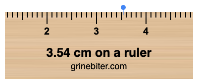 Where is 3.54 centimeters on a ruler