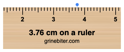 Where is 3.76 centimeters on a ruler
