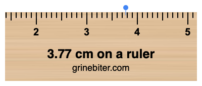 Where is 3.77 centimeters on a ruler