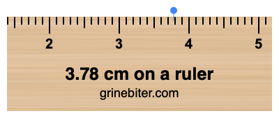 Where is 3.78 centimeters on a ruler