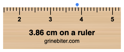 Where is 3.86 centimeters on a ruler