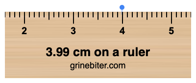 3.99 cm on a ruler Where is 3.99 centimeters on a ruler