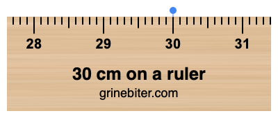 Where is 30 centimeters on a ruler