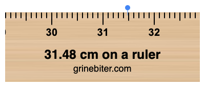 31.48 cm on a ruler Where is 31.48 centimeters on a ruler
